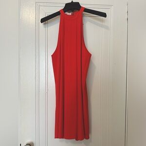Bishop + Young bright red/pink mini dress
